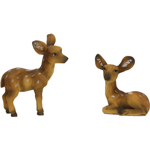 ZICOM Allemagne Figurines de la Nativité Cerfs 2 pièces Ensemble 2,7 cm de hauteur Compatible avec les figurines de 5 à 9 cm Figurine de Noël Jouet Modèle 9069-T105-3 - Product Image 1