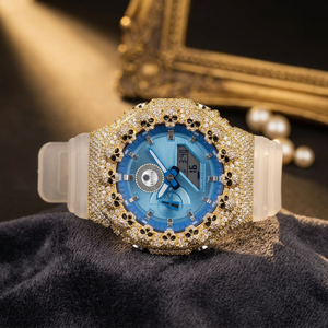 Montre en acier inoxydable 20 mm à mouvement à quartz et diamant moissanite sophistiqué, la plus vendue, idéale pour les cadeaux d'entreprise, les mariages et les fiançailles - Product Image 2