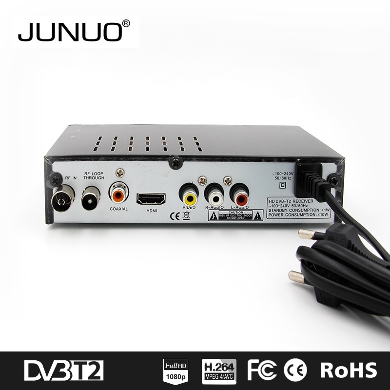 JUNUO hotsale décodeur DVB-S2 cccam bisskey mpeg4 internet wifi récepteur de télévision par satellite