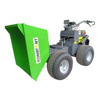 KONSTANT 300KG Elektro Mini Dumper 4WD Beton-Schubkarre 1600W Baustellen-Minidumper mit Hydraulik und Akku