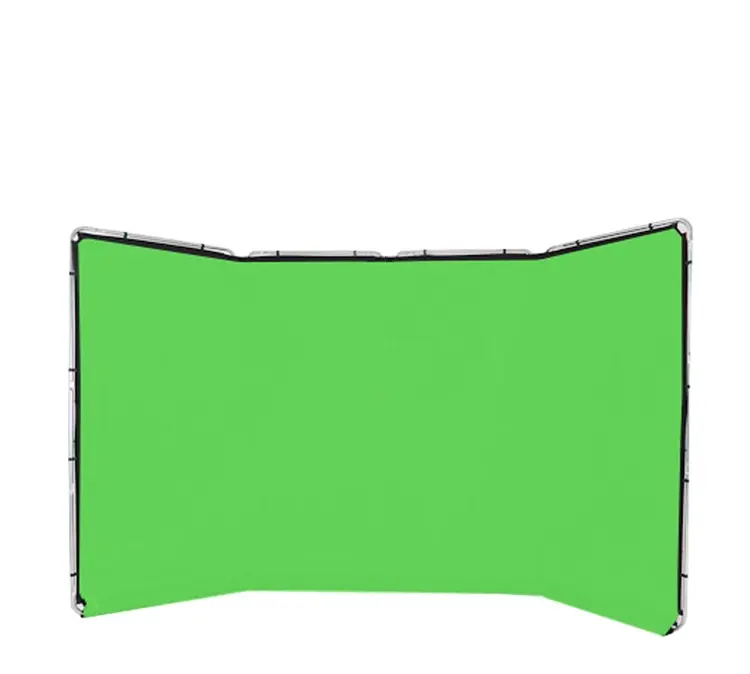 Good quality Chroma Key Green Screen Panoramic video Background wall photography with Carry Case