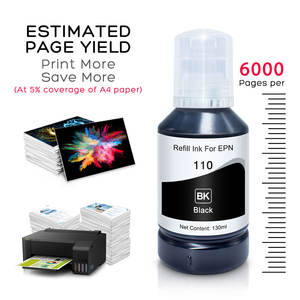 110 encre de recharge de bouteille à base d'eau en vrac noire compatible Premium pour imprimante Epson <span class=keywords><strong>EcoTank</strong></span> <span class=keywords><strong>M1100</strong></span> M1120 - Product Image 4
