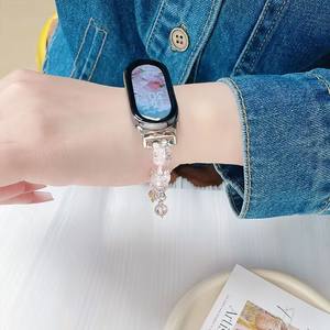 Correa de reloj de aleación transpirable DIY <span class=keywords><strong>con</strong></span> flor de cerezo Rosa <span class=keywords><strong>Compatible</strong></span> <span class=keywords><strong>con</strong></span> <span class=keywords><strong>Xiaomi</strong></span> Mi Band 8/9/Pro NFC Opción de pulsera elegante - Product Image 4