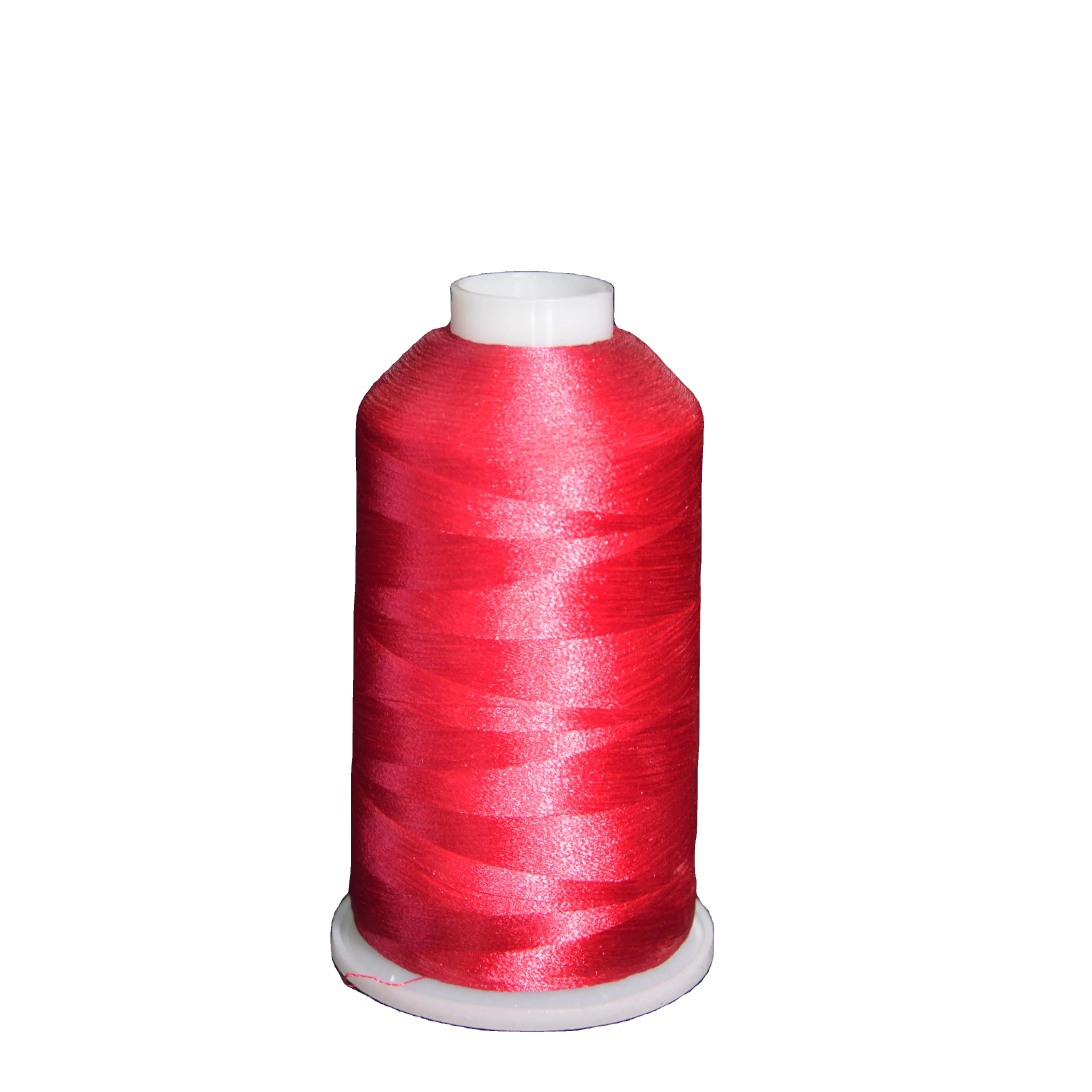 OEKO-TEX de hilo de bordado de seda, 110D/2 120D/2 150D/2 300D/2, bordado de poliéster, colores 1500 teñidos en stock