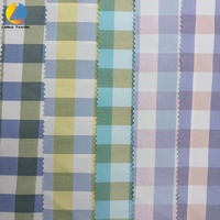 Tissu à carreaux teint en fil avec jacquard floral dissimulé, matière légère en mélange de coton à carreaux pour chemises, robes et chemisiers pour femmes
