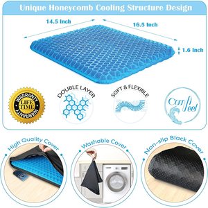 Cojín de gel con diseño de panal <span class=keywords><strong>al</strong></span> <span class=keywords><strong>por</strong></span> <span class=keywords><strong>mayor</strong></span>, almohadilla de asiento, almohadillas transpirables <span class=keywords><strong>para</strong></span> silla de ruedas, almohadas lumbares y <span class=keywords><strong>cojines</strong></span> de asiento - Product Image 5