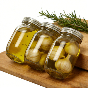 Pot de conservation <span class=keywords><strong>en</strong></span> verre transparent hermétique à large ouverture avec logo personnalisé, qualité alimentaire, 16 oz, pot Mason écologique pour la mise <span class=keywords><strong>en</strong></span> conserve et la préparation de <span class=keywords><strong>cornichons</strong></span>, avec couvercle - Product Image 5