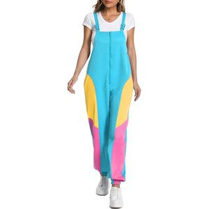 Combinaison Yisfri pour femmes, style rétro années 80 et 90, couleur néon, fermeture éclair sur le devant, tenue de soirée - Product Image 2