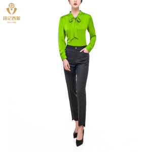 レディース 無地 長袖 フラップカラー カジュアルシャツ 秋冬 結婚式 フォーマル 綿100% チャエトドン・アウリペス ブラウス - Product Image 1