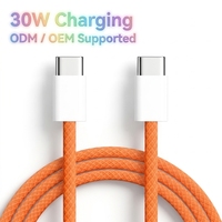 Câble de charge rapide Type-C 3A en nylon tressé TPE, conducteur en cuivre pur, écologique, vente en gros du fabricant