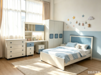 Ensemble de chambre à coucher en bois pour enfants, écologique, non toxique, avec coins arrondis, meubles sécuritaires pour enfants