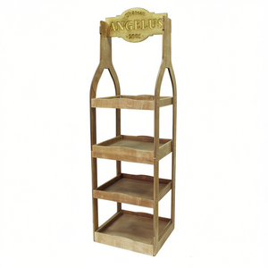 Étagère de supermarché métallique à 4 niveaux double face, légère, autoportante, pour le stockage de bouteilles, unités d'étagères à montage plat, utilisation en magasin - Product Image 1