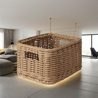 Handgeweven rotan mand in moderne stijl, van natuurlijk materiaal, voor brood, fruit en groenten