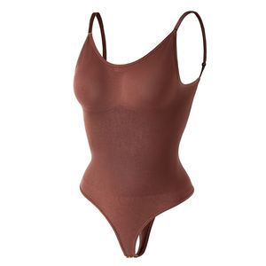 Combinaison gainante sans couture en nylon, style européen et américain, <span class=keywords><strong>grande</strong></span> <span class=keywords><strong>taille</strong></span>, effet corset ventre plat, dos nu - Product Image 4