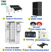 Batería LiFePO4 de 50 kWh, 51.2V, BMS, 8000 Ciclos, MPPT, Gabinete de Almacenamiento de Energía Solar Híbrido Fuera de Red para C&I, ESS, Refrigeración por Aire