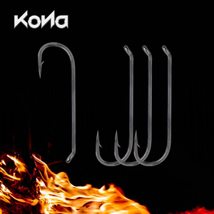 Hameçons à mouche sèche KONA en nickel noir, acier à haute teneur en carbone, anti-corrosion, <span class=keywords><strong>super</strong></span> résistants, accessoires pour la pêche à la truite, la pêche à la carpe et la pêche en eau salée - Product Image 2