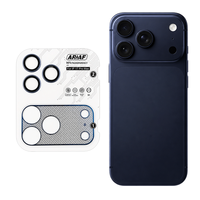 Pelindung Lensa Kamera Ponsel 2-In-1 Lapisan Ar Kekerasan 9H Bingkai Baja Tahan Karat Pvd 0.1Mm Tipis Anti-sidik Jari Anti-minyak