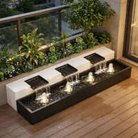 Bac à fleurs créatif en acier inoxydable résistant à la corrosion, avec circulation d'eau, optionnel pour balcon, terrasse, bassin à poissons, villa