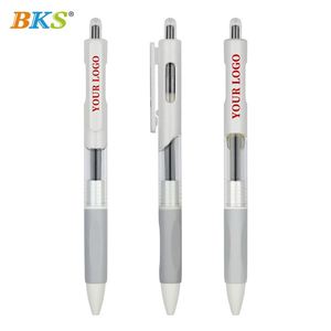 Stylos Gel Rétractables Personnalisables, Cadeaux Scolaires, Papeterie Gris Blanc, Largeur d'écriture 0,5 mm en Plastique pour Étudiants - Product Image 2