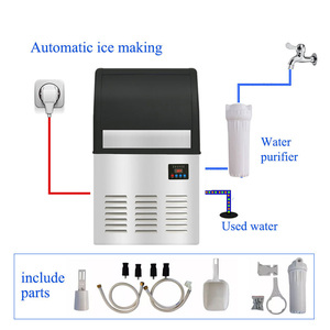 Machine <span class=keywords><strong>de</strong></span> fabrication <span class=keywords><strong>de</strong></span> glaçons en acier inoxydable <span class=keywords><strong>de</strong></span> 32kg à usage commercial pour la maison et le bureau - Product Image 6