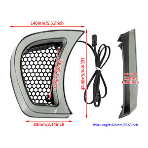Clignotant avant de moto avec aérateur, compatible Harley 2015 et modèles ultérieurs, modification du clignotant arrière à double phare avec aérateur - Product Image 4