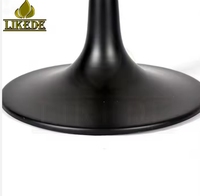 Base de table bistrot en alliage d'aluminium noir mat avec revêtement en poudre, réglable en hauteur, pour table de négociation ou table basse