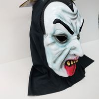Haute qualité effrayant longue langue masques de fête Silicone masques complets accessoires en forme de fantôme pour le poisson d'avril, Halloween, film