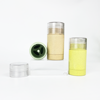 Conteneur de déodorant stick biodégradable PCR personnalisé de 75 ml avec couvercle, à visser, avec emballage de lotion/shampooing imprimé à l'écran