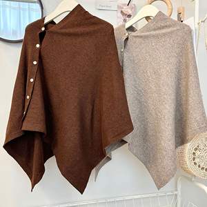 Lüks giyilebilir şal eşarp kış sıcak asimetrik battaniye Wrap 2 in 1 moda panço boyun isıtıcı yumuşak ekose pelerin - Product Image 3