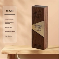 Trophées en bois massif sur mesure, thème étoile à cinq branches, récompenses annuelles pour les employés, gravure créative, durable, marque Dehao