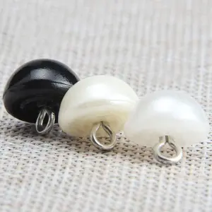 Deepeel B3-2 8-25mm Sewing Clothes Copper Foot Black White Buckle Plastic Button Pearl Shank Buttons