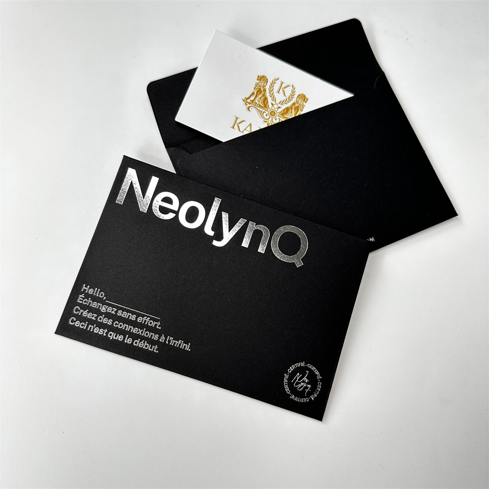 На заказ роскошный Подарочный конверт с серебряным логотипом