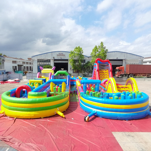 Parque de atracciones inflable gigante al aire libre, zona de juegos, castillo inflable, pista de obstáculos inflable comercial para adultos - Product Image 2