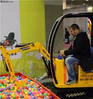 Machine de jeu à pièces populaire pour enfants Mini pelle électrique manèges pour enfants pour centre commercial de terrain de jeu de parc d'attractions