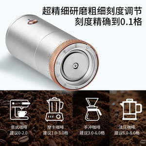 Portable Electric Coffee Grinder Aluminum Alloy 167mm Type C Charging With 18 Magnetic Pins For Outdoor Use - Product Image 5