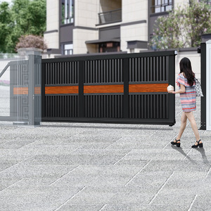 <span class=keywords><strong>Portail</strong></span> <span class=keywords><strong>coulissant</strong></span> en aluminium pour villa et appartement, design moderne, certifié CE, installation inclinée, sans rail, <span class=keywords><strong>suspendu</strong></span> - Product Image 3