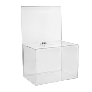 Nhà máy tùy chỉnh Acrylic Tặng hộp với khóa hình chữ nhật bỏ phiếu hộp khiếu nại và thông tin phản hồi hộp con heo đất ngân hàng - Product Image 6