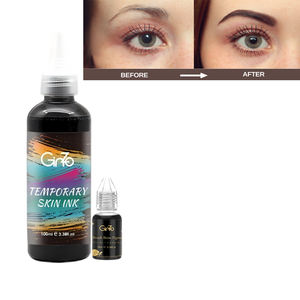 Tinte Semipermanente a Base de Henna para Cejas y Pestañas, Color Negro Marrón, para Retoque de Raíces - Product Image 1