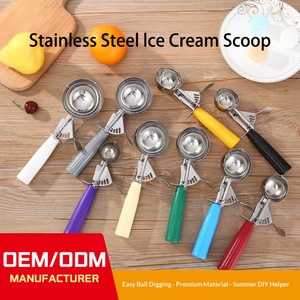 Cuillère à glace et à fruits en acier inoxydable 304, outil de cuisine multifonction pour pastèque, melon et fruits, vente en gros - Product Image 1