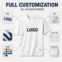 T-shirt vierge en gros personnalisable 100 % coton, impression de logo, blanc et noir, décontracté pour hommes