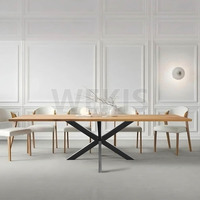 Pieds de table araignée WEKIS en métal, base de table à manger en fer en forme de X pour bureau, mobilier de conférence, vente en gros personnalisée