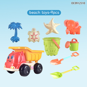 Balde pá praia areia ferramenta jogo kit de brinquedos de areia com moldes de animais do mar - Product Image 5