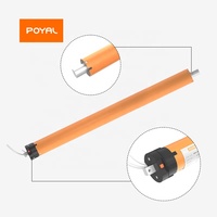 POYAL Moteur de rideau électronique numérique moderne 59 mm avec fonction de troisième limite pour stores enrouleurs et portes de volet roulant électriques extérieures