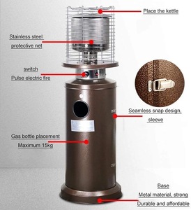 Chauffe-terrasse extérieur moderne à flamme de gaz GPL avec élément chauffant en quartz pour patio et camping – Offre spéciale - Product Image 4