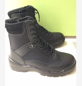 Botas Tácticas Definite TSB111-2 con Suela de PU, Cuero Liso Negro, Superligeras, 9 Pares de Ojales - Product Image 1