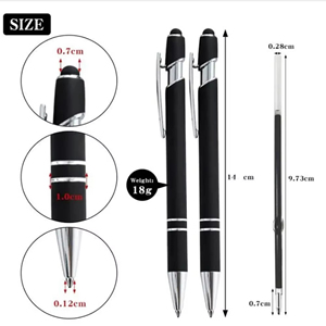 Bolígrafo Metálico Multifunción con Pantalla Táctil Personalizable, Grabado Láser con Logotipo, Tinta Negra/Azul, Moderno, Venta Caliente - Product Image 4
