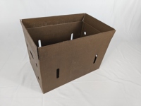 Boîte en carton ciré brun imperméable réutilisable HuiLong - Pliable, taille et couleur personnalisées, emballage industriel