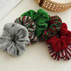 A cuadros para el cabello <span class=keywords><strong>Scrunchies</strong></span> de Navidad <span class=keywords><strong>Scrunchies</strong></span> 10cm Cuerdas Bandas para el cabello Corbatas Gum Elastics Cola de caballo Titulares para mujeres Niñas - Product Image 3
