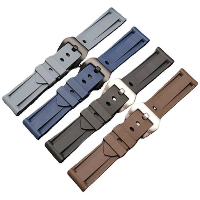 Sport Silicone TPU Watch Straps 20mm 22mm 24mm 26mm Premium Quality Rubber Watch Bands for Panera Mechanical Watch