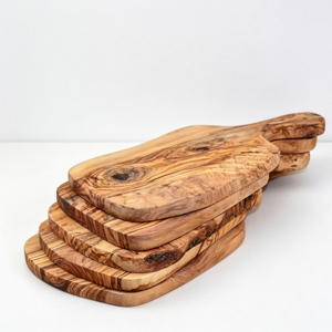 Planche à découper en bois d'olivier en gros, plateau à fromage et charcuterie fait main, plateau de service de cuisine, plateau à pain personnalisé - Product Image 4